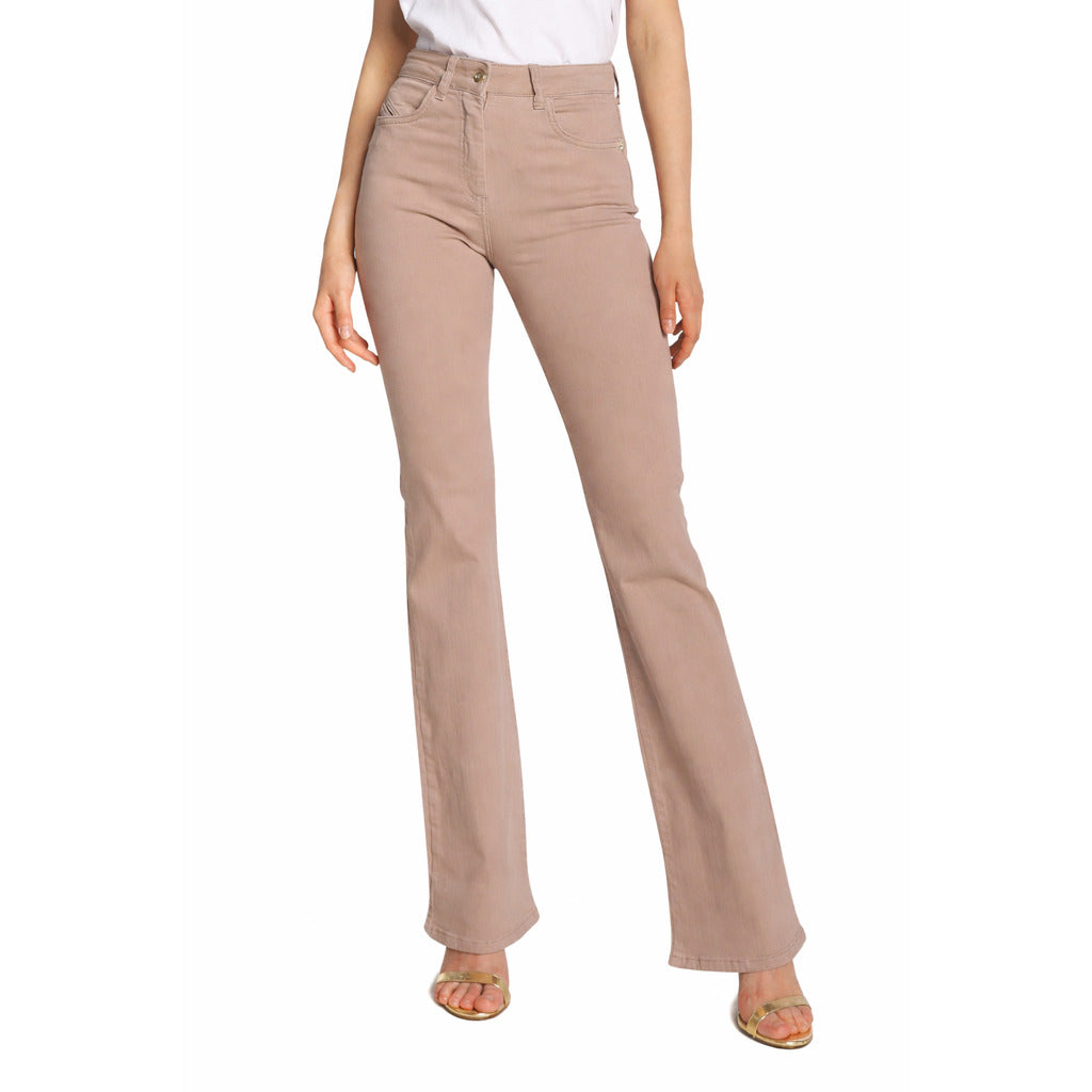 Patrizia Pepe Cotton Trousers Regular Beige