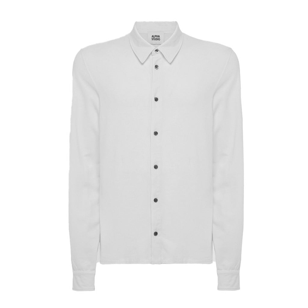 Alpha Studio Cotton Shirt Bianca White