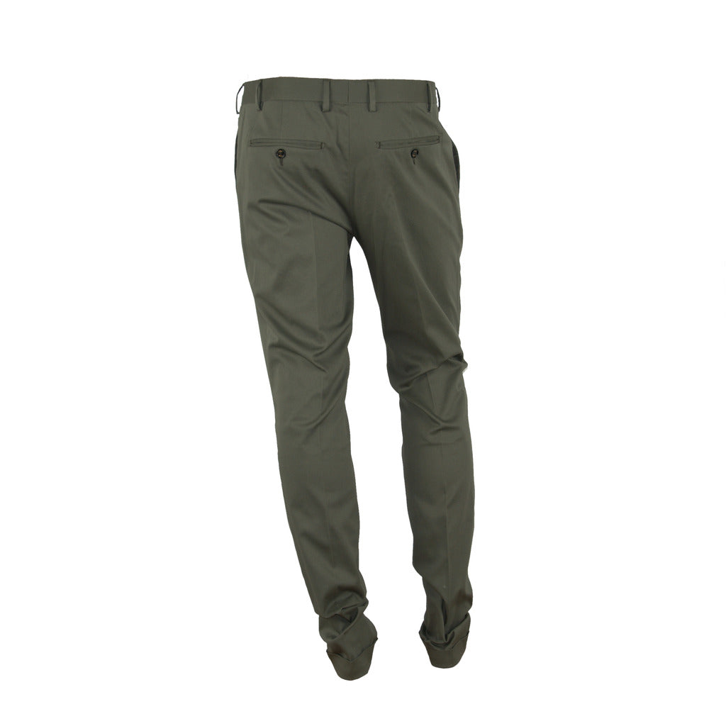 100% Milano Cotton Trousers Green — view 2