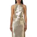 Patrizia Pepe Bodysuit Shiny Gold