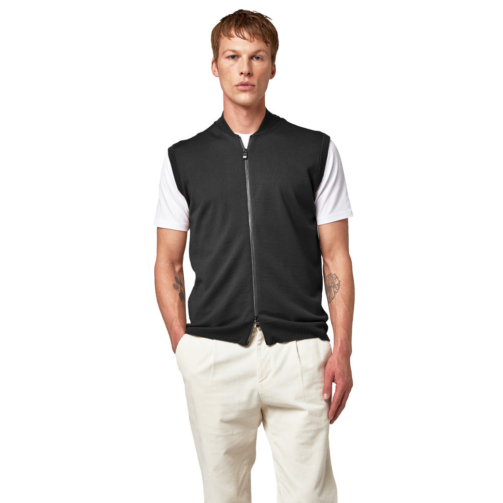 Alpha Studio Merino Vest Bomber Zip