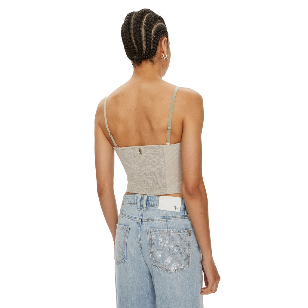 Patrizia Pepe Top Utopia Grey Stripes Gray — view 2