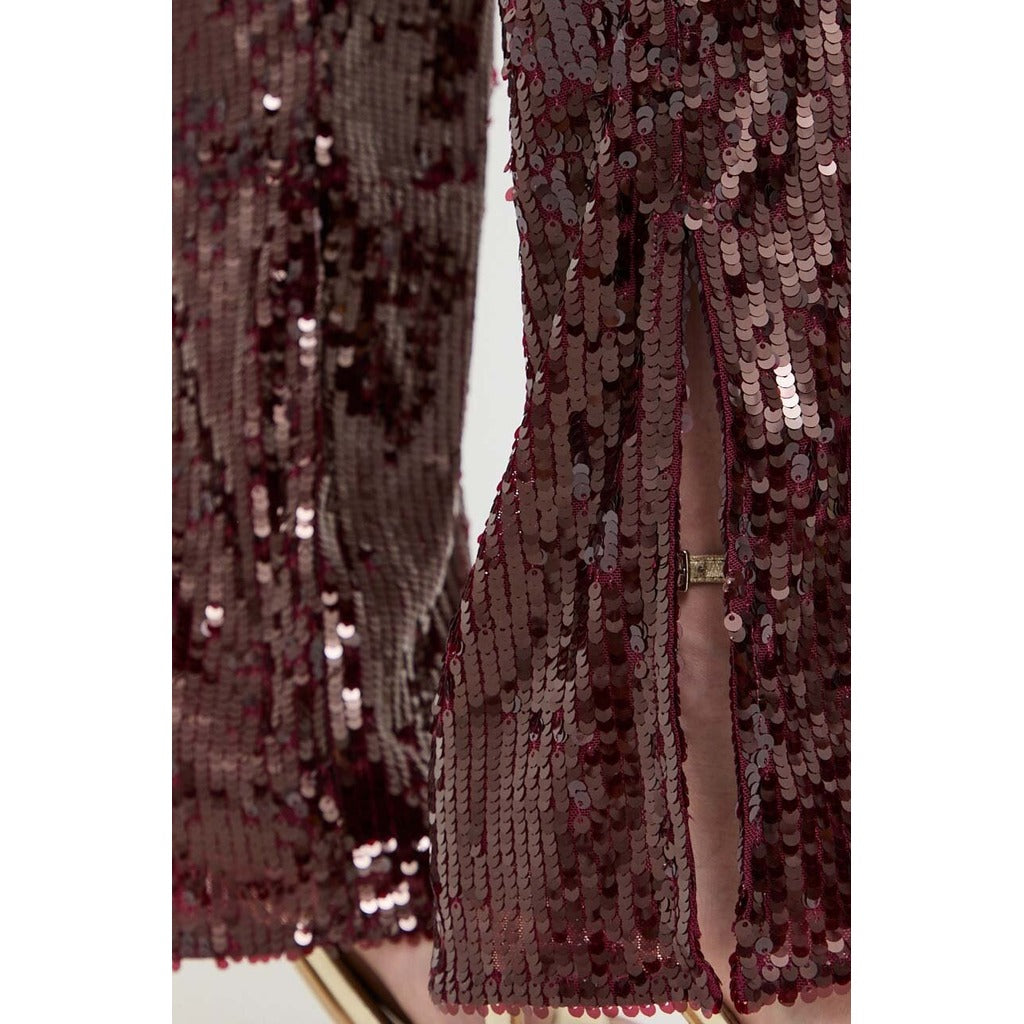 Patrizia Pepe Tuta Paillettes Bordeaux Burgundy — view 7