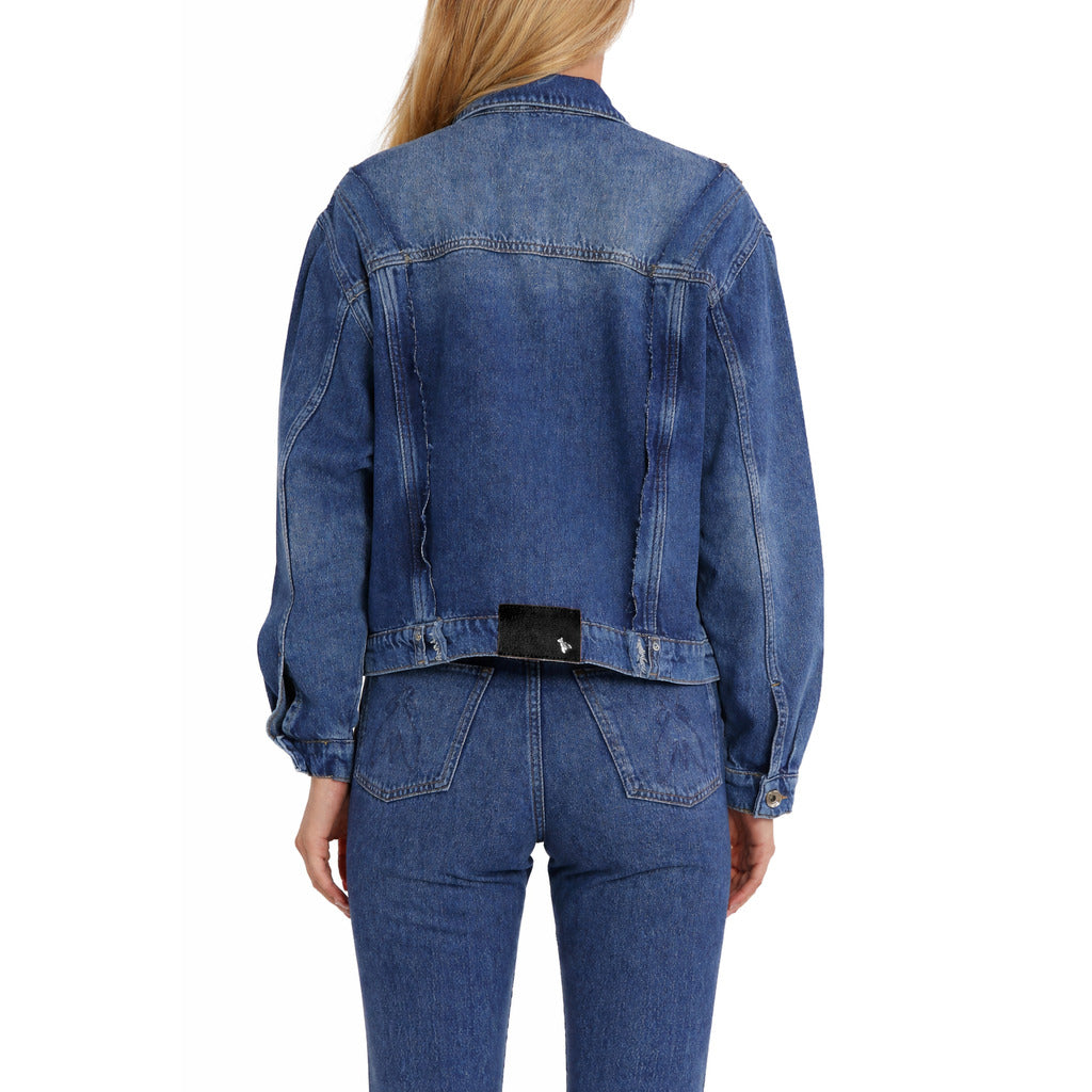 Patrizia Pepe denim Leather Jacket Blue — view 2