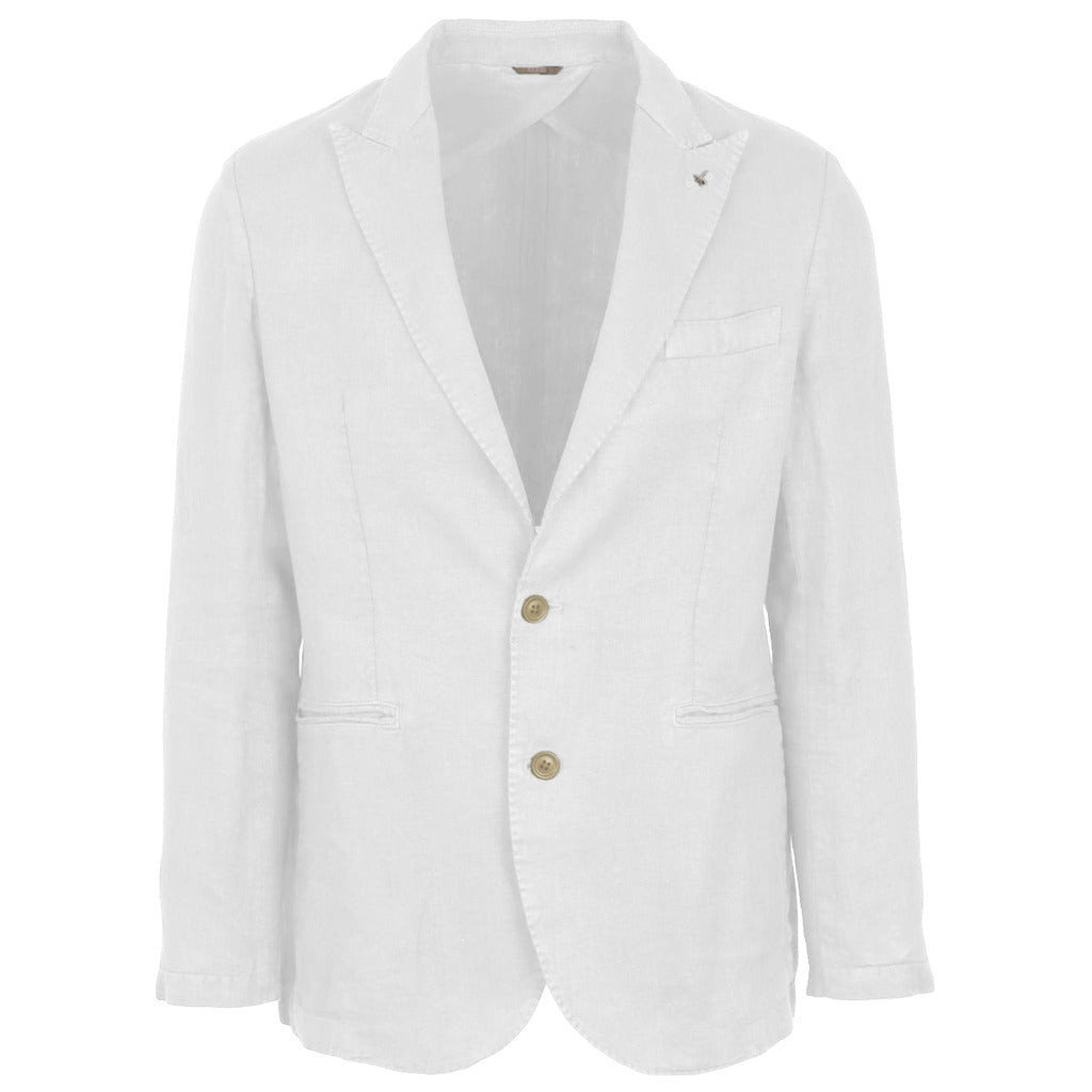 AT.P.CO unstructured single-breasted linen jacket, white
