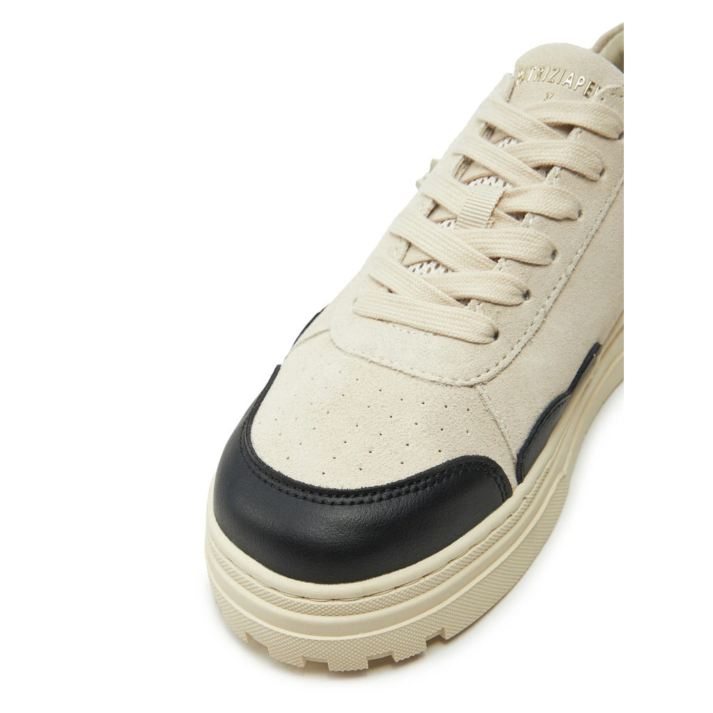 Patrizia Pepe Suede Sneakers Scamosciate Beige Black — view 6