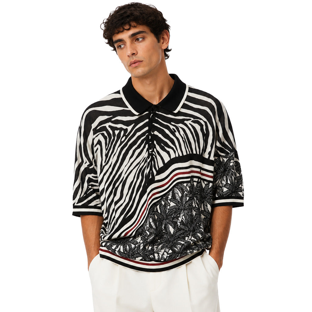 Dolce & Gabbana Silk Polo Shirt Black