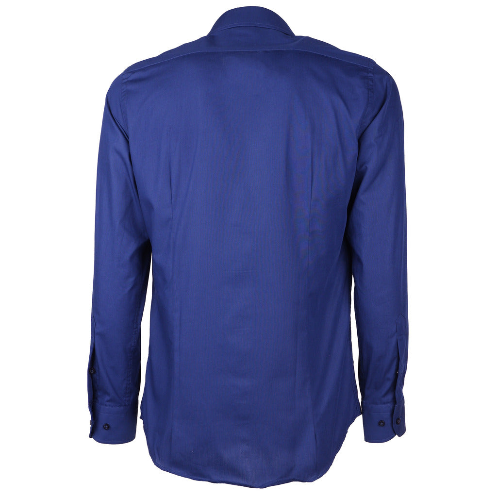 100% milano - Shirts - aras-plain2200-040blu