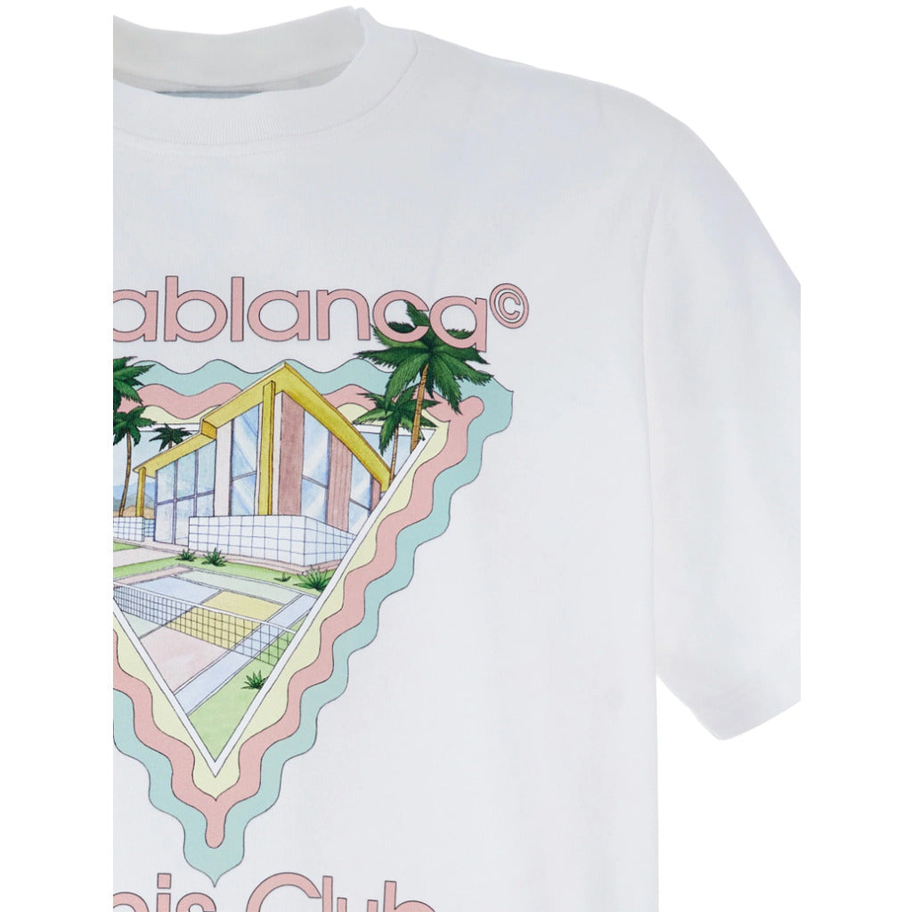 Casablanca Cotton T-Shirt White — view 4