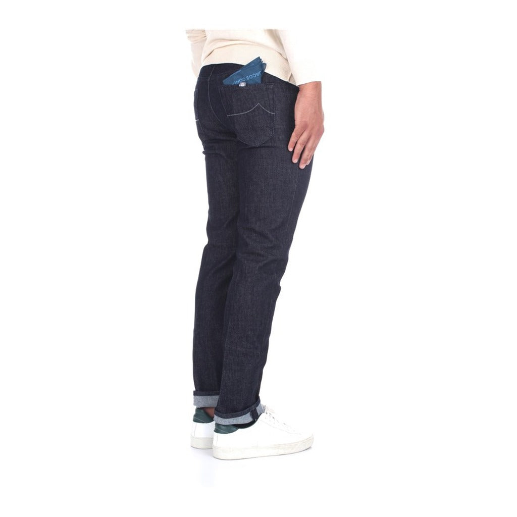 Jacob Cohen Five-Pocket Jeans, Slim Fit, With Smooth Leather Grey — view 3