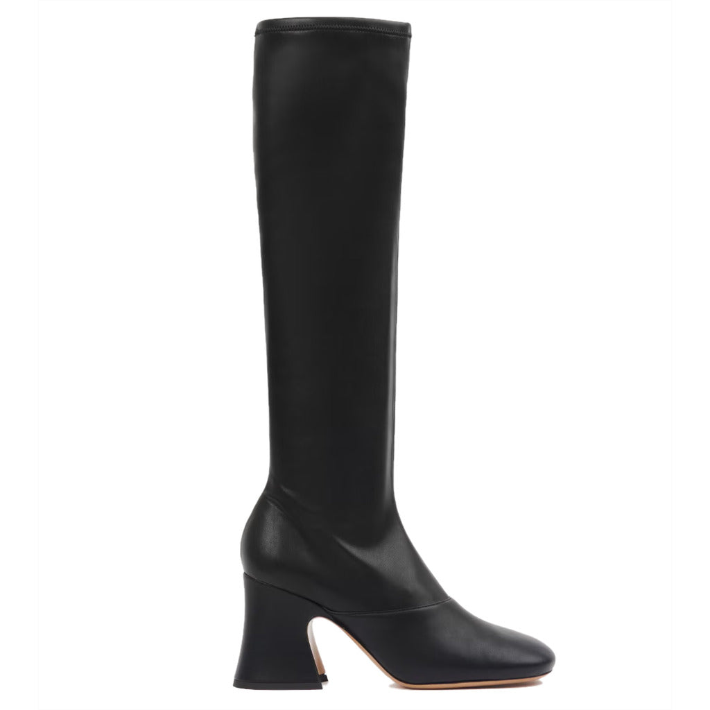 Chloè Leather Janis Heeled Boot Black