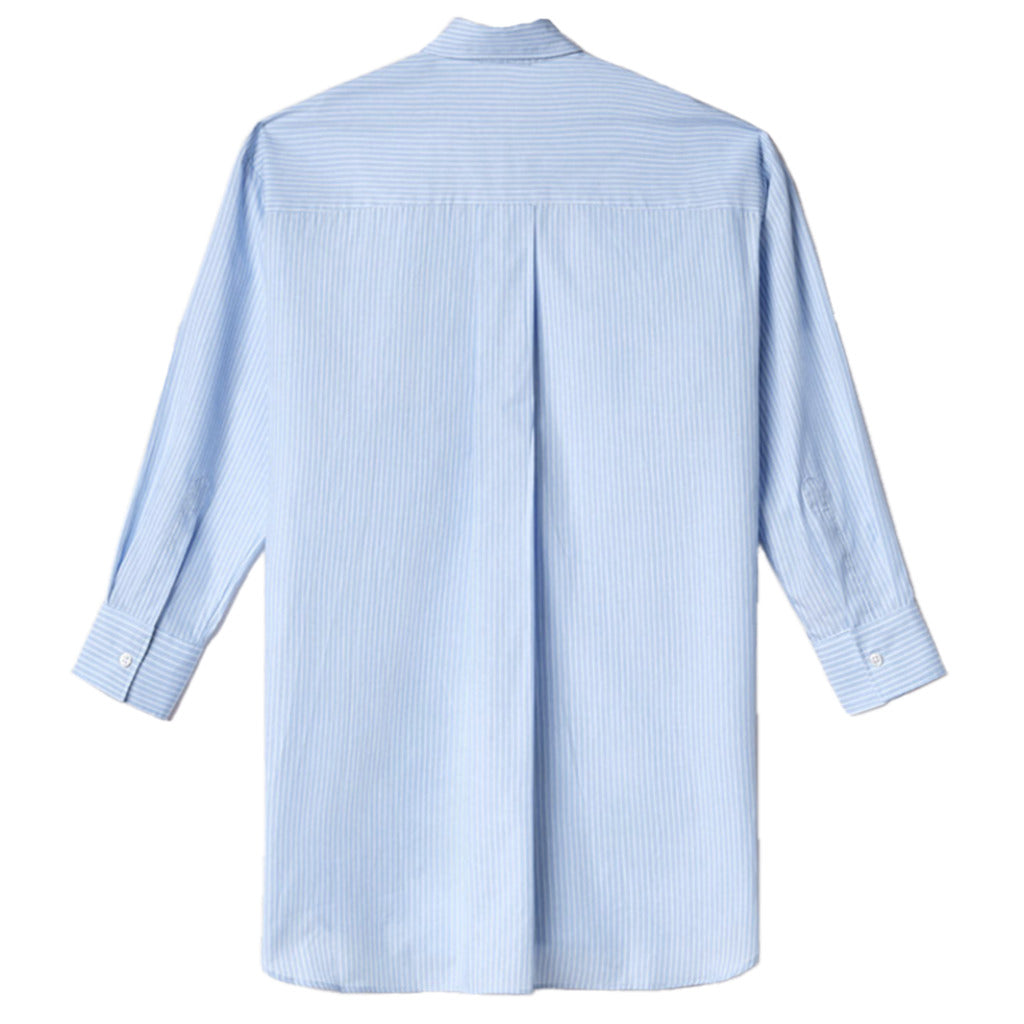 Hinnominate Cotton Chemisier Rigato Azzurro Light Blue — view 2
