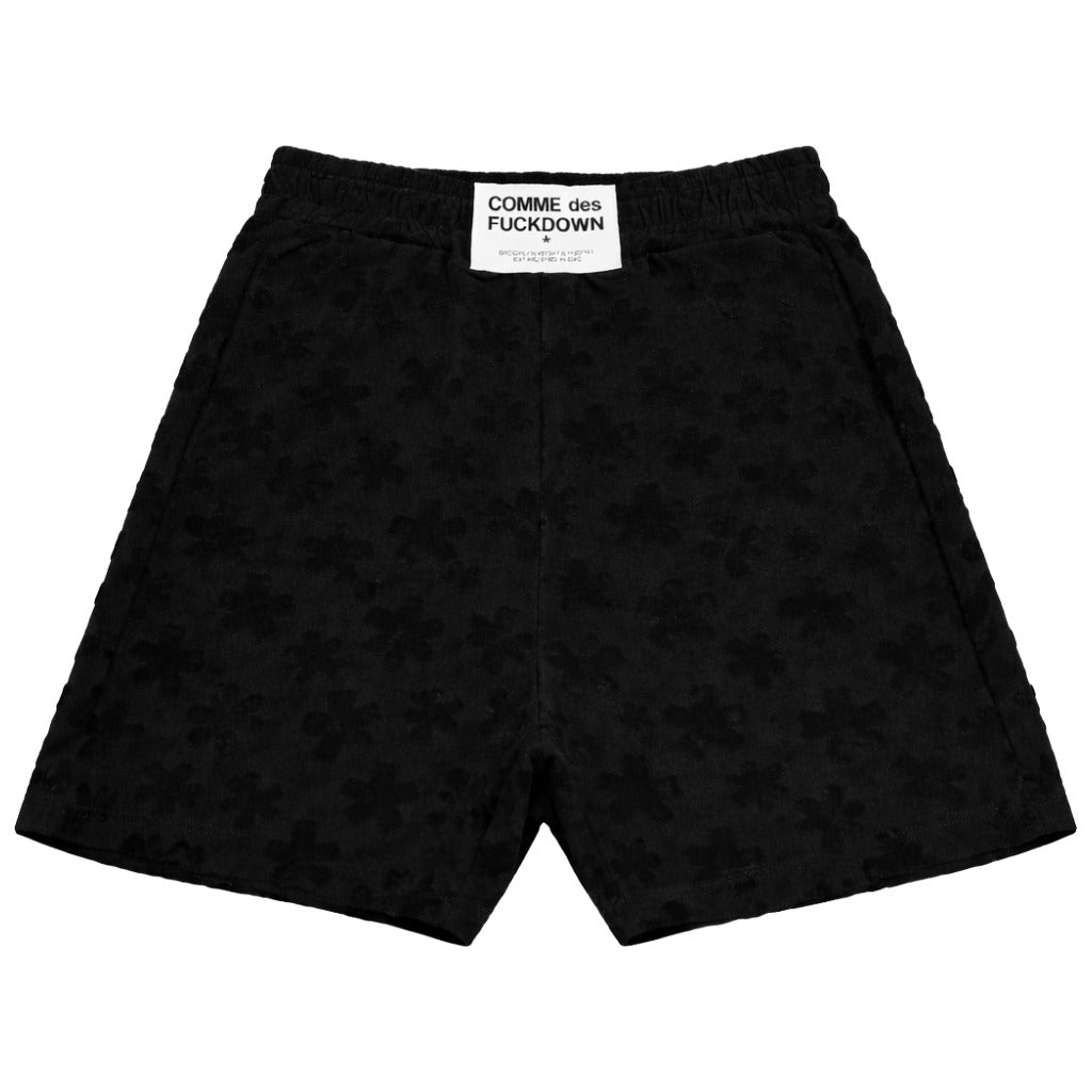 Comme Des Fuckdown Terry Shorts Black