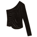 Patrizia Pepe Velvet Sweater Top Purple Glitter