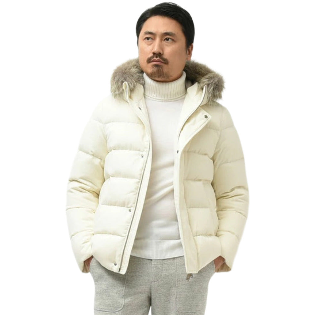 Herno Fur Down Jacket White