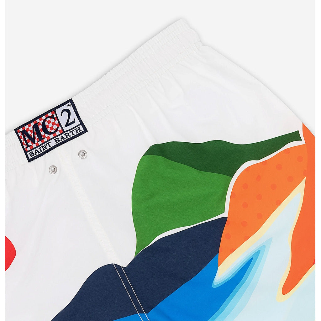 Mc2 Saint Barth Polyester Swim Shorts Multicolour Multicolor — view 4