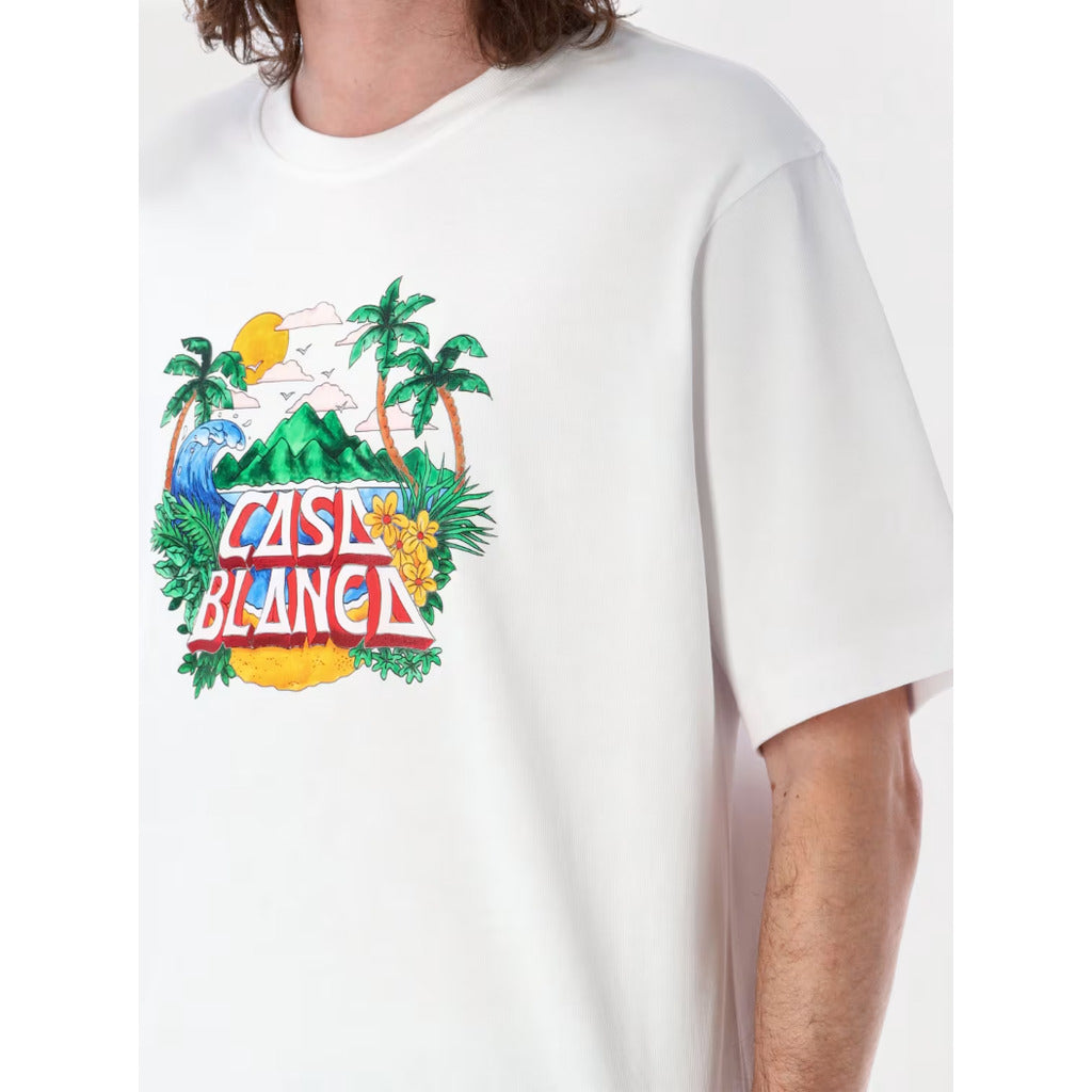 Casablanca Cotton Casa Beach Wave Printed White — view 3