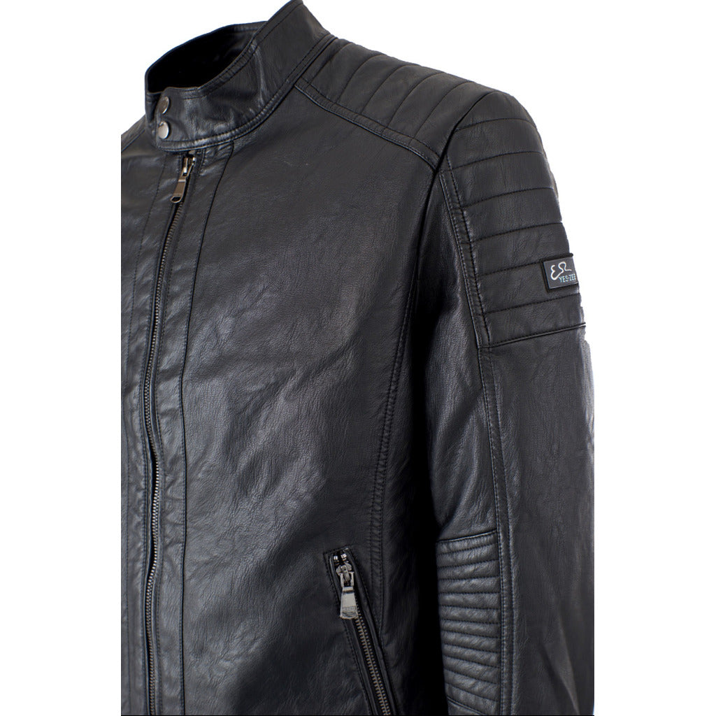 Yes Zee Leather Jacket Ecopelle Nera — view 3