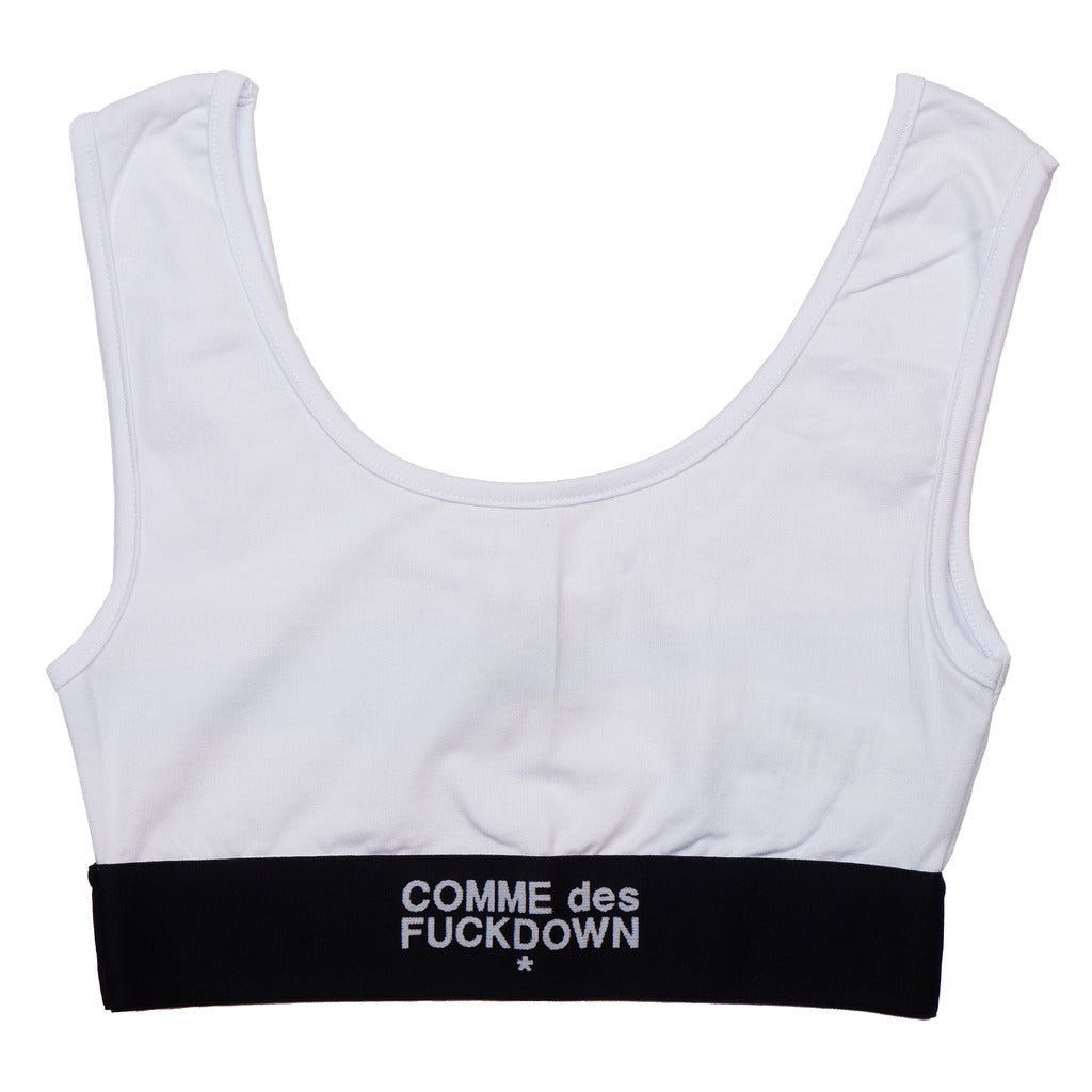 Comme Des Fuckdown Top Bielastico Bianco White — view 2