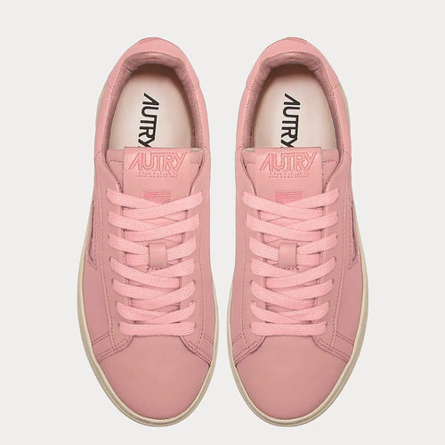 Autry Trainers Made Of Vintage-Effect Goatskin Leather, Tone-On-Tone — view 2