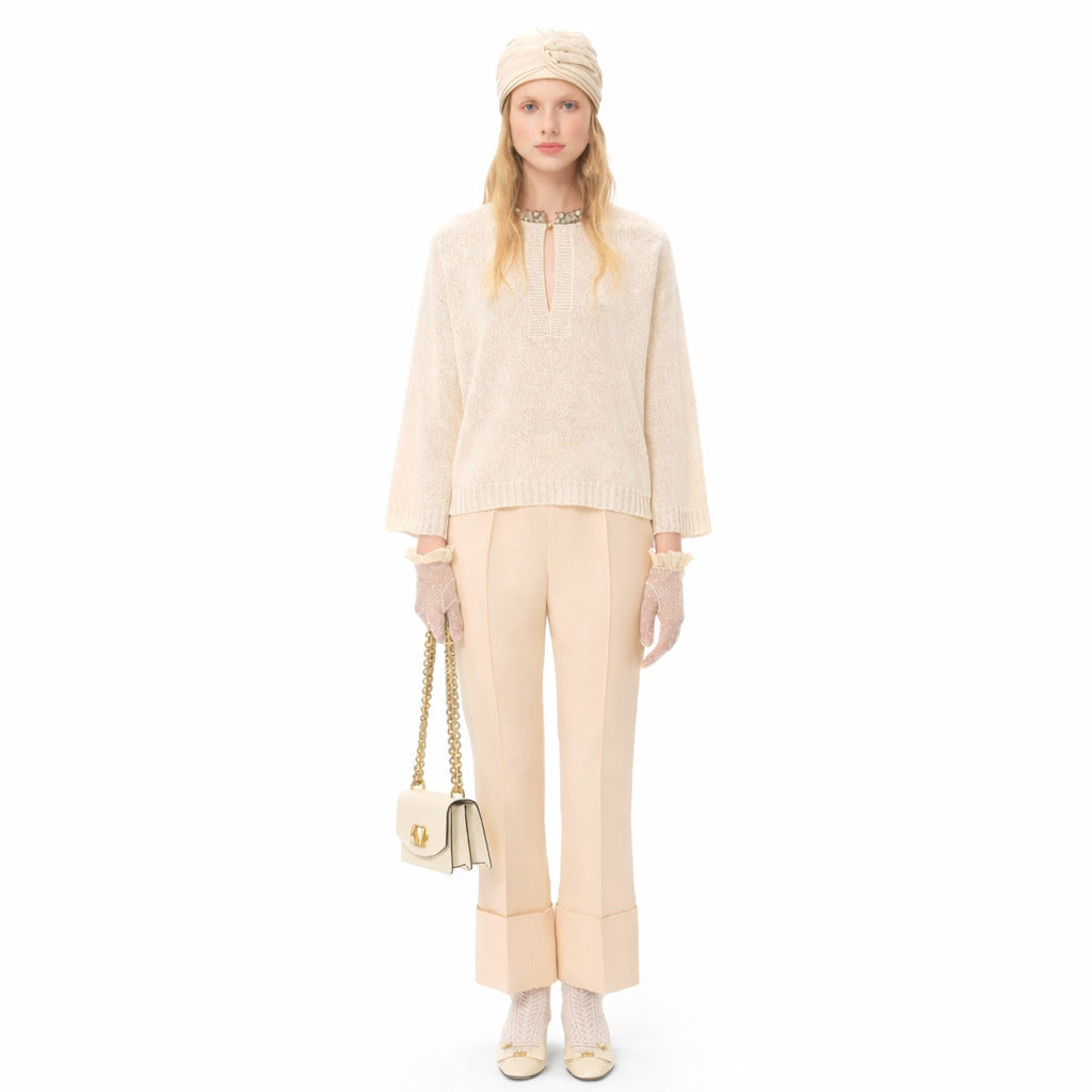 Valentino Garavani Wool Sweater Cream White — view 3