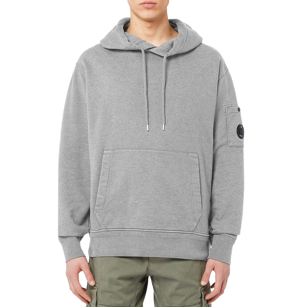 C.P. Company Cotton Sweatshirt Diagonal Goggles Grey
