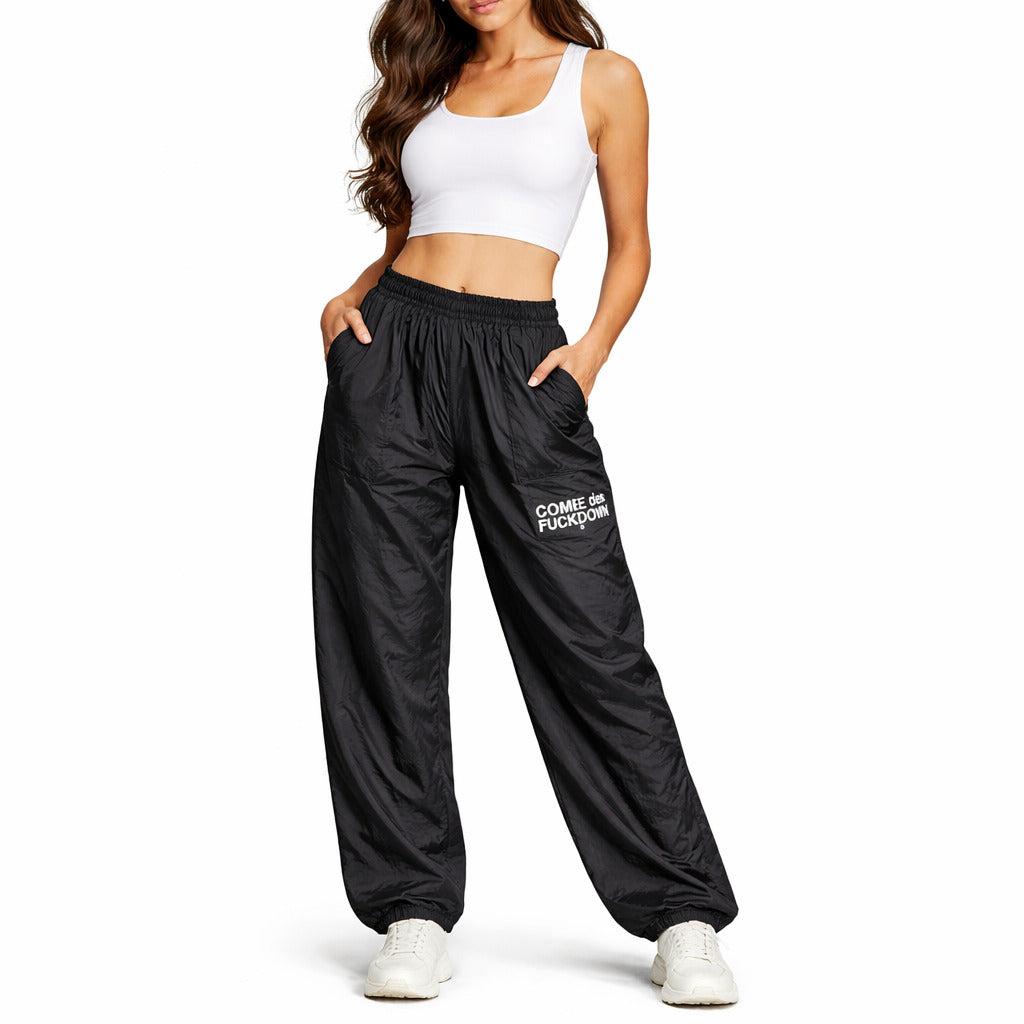 Comme Des Fuckdown Pantalone In Nylon Black