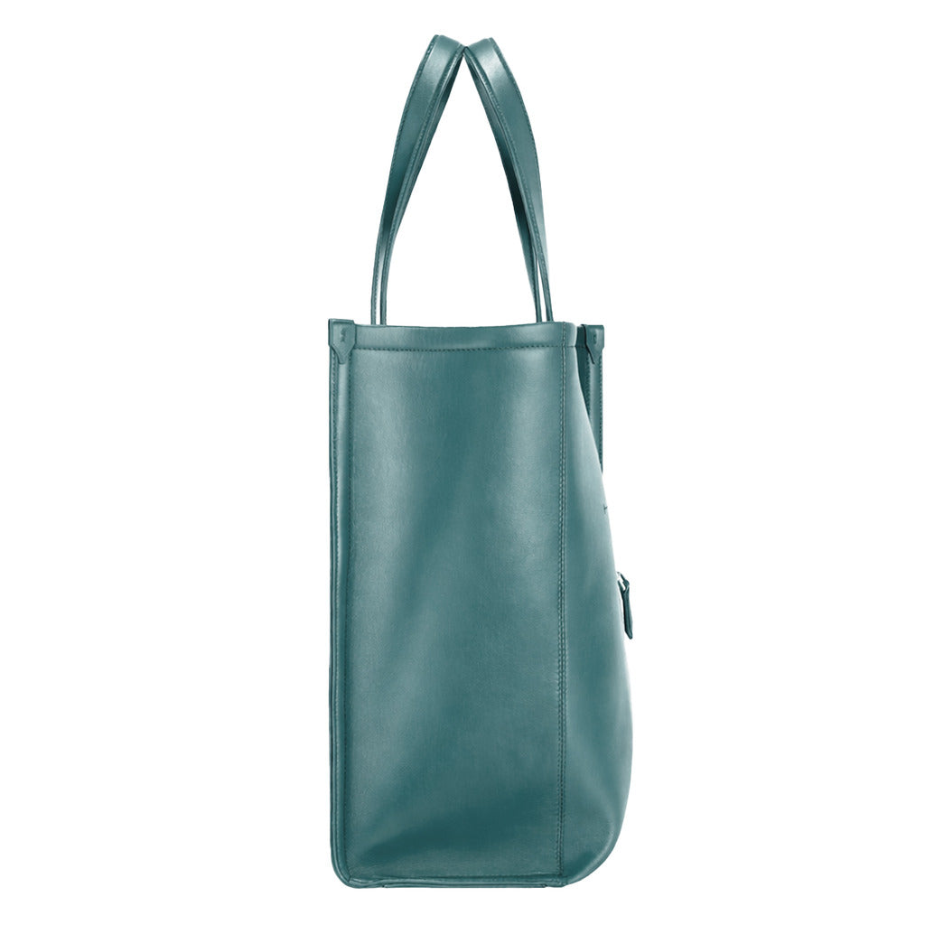 Siebentaschen Leather Shoulder Bag Blue — view 3