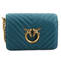 Pinko Leather Crossbody Bag Pink Blue