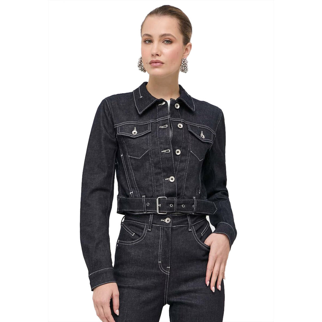 Patrizia Pepe Denim Jacket Navy Blue — view 2