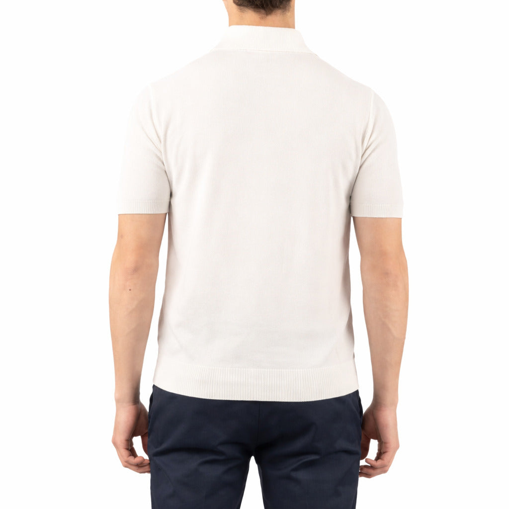 Alpha Studio Cotton Polo Shirt White — view 2