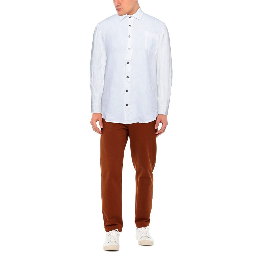 Alpha Studio Linen Shirt White — view 2