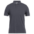 Alpha Studio Cotton Polo Shirt Midnight Blue Grey