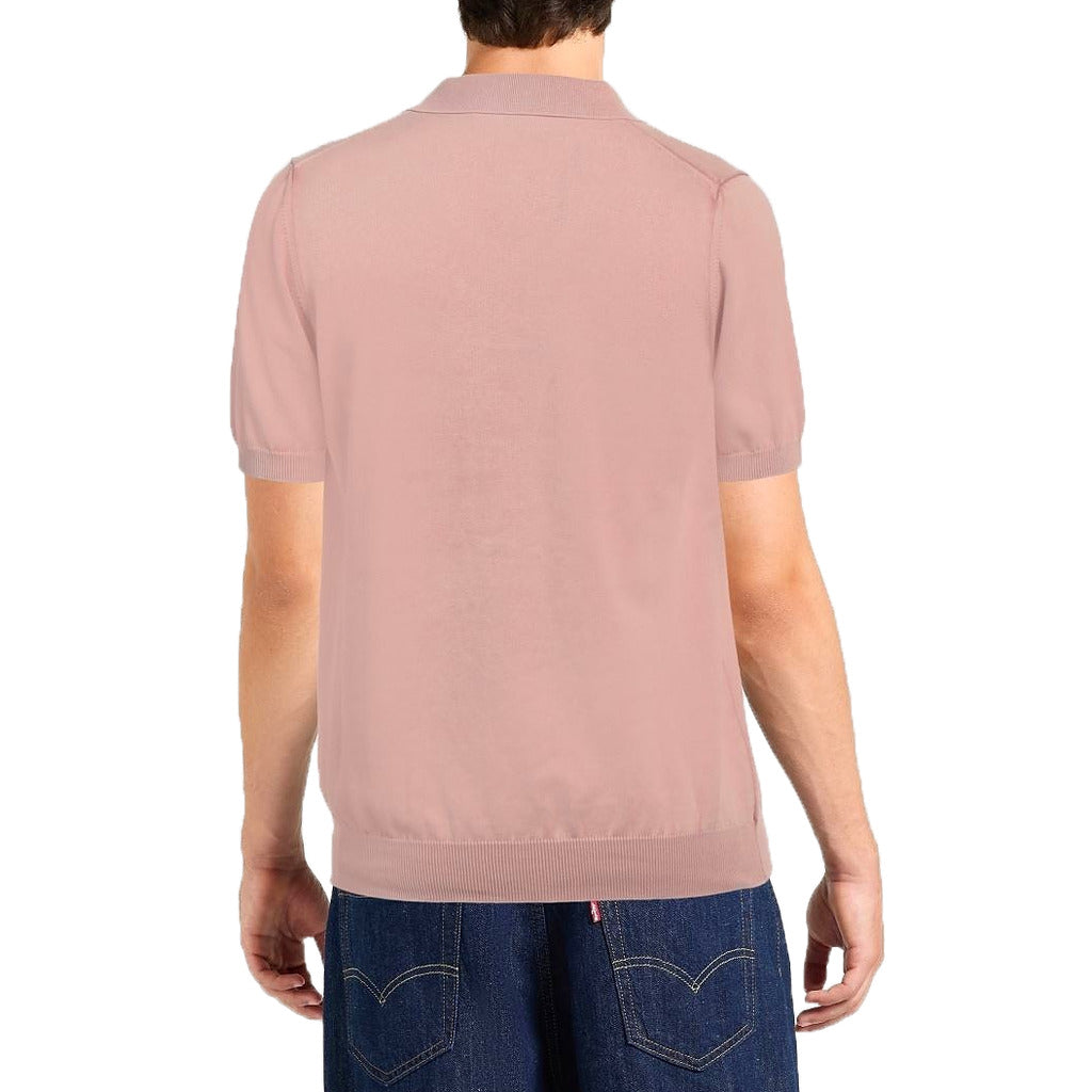 Alpha Studio Cotton Polo Shirt Pink — view 2