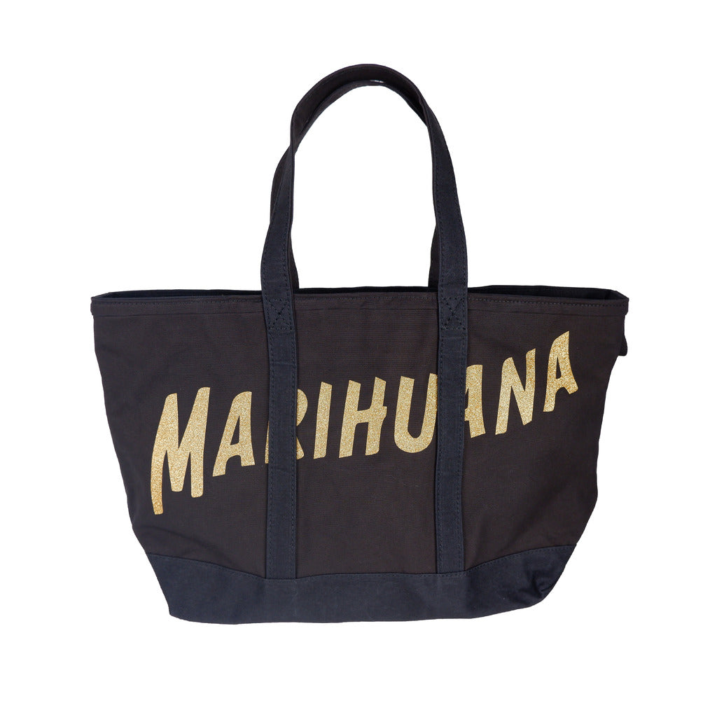 Palm Angels Marihuana Shopper Black