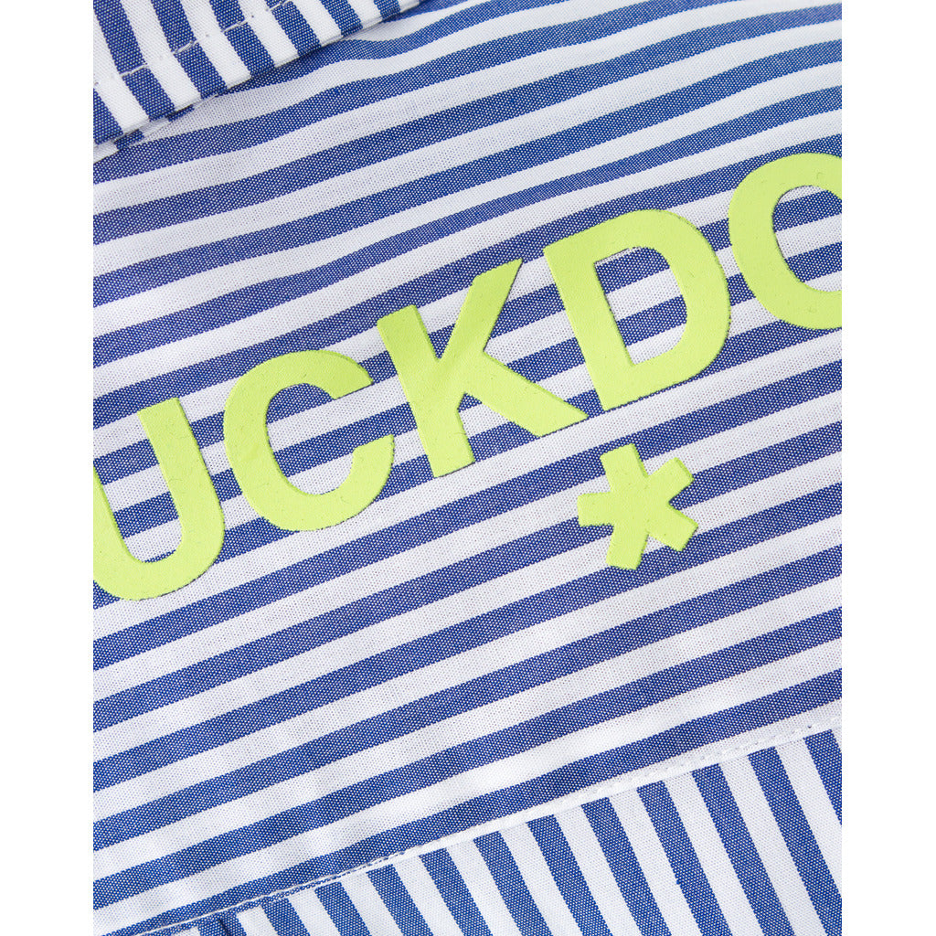 Comme Des Fuckdown Cotton Shirt Blue — view 4
