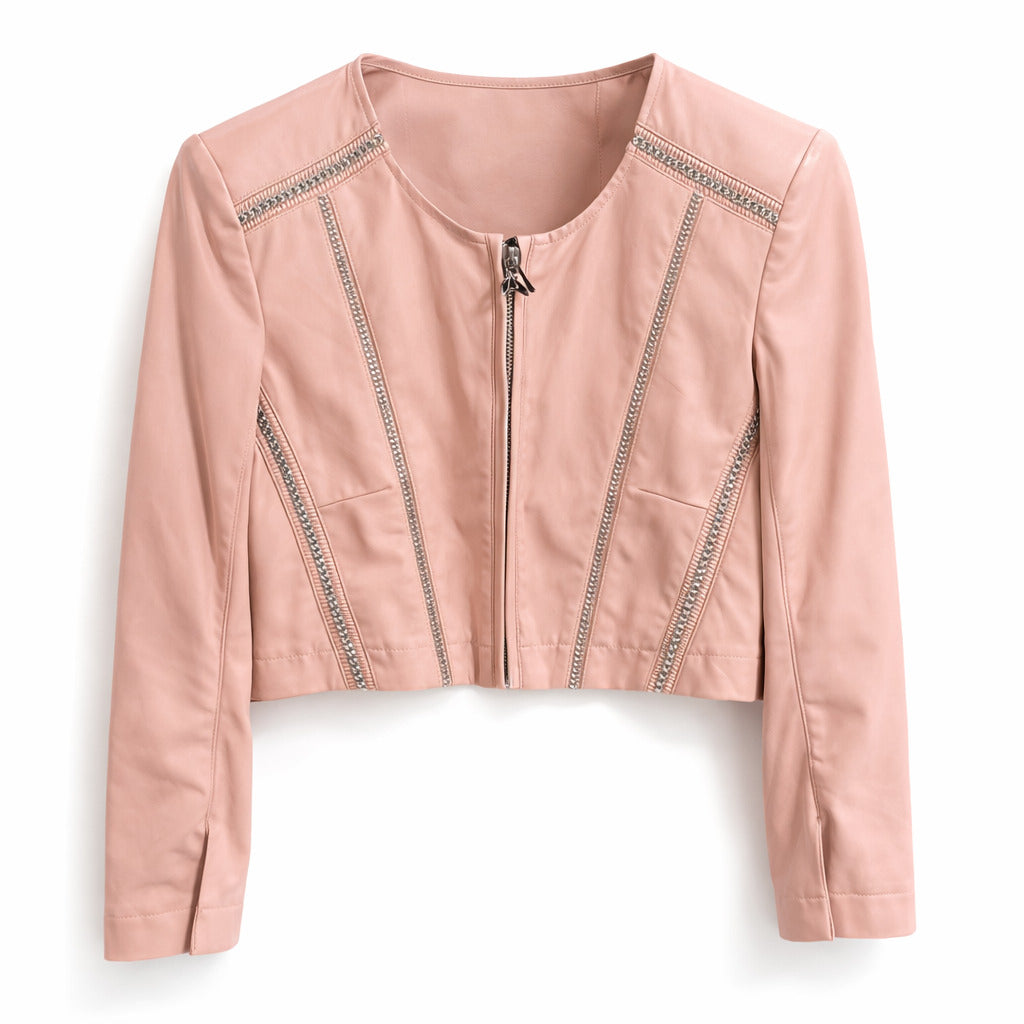 Patrizia Pepe Leather Jacket Pink