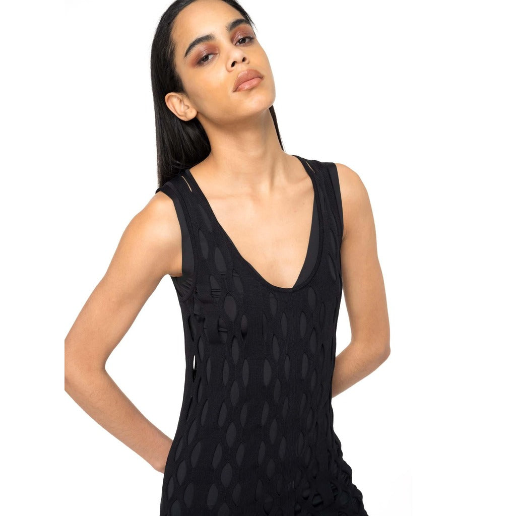 Pinko Viscose Dress Black Kill Bill — view 6