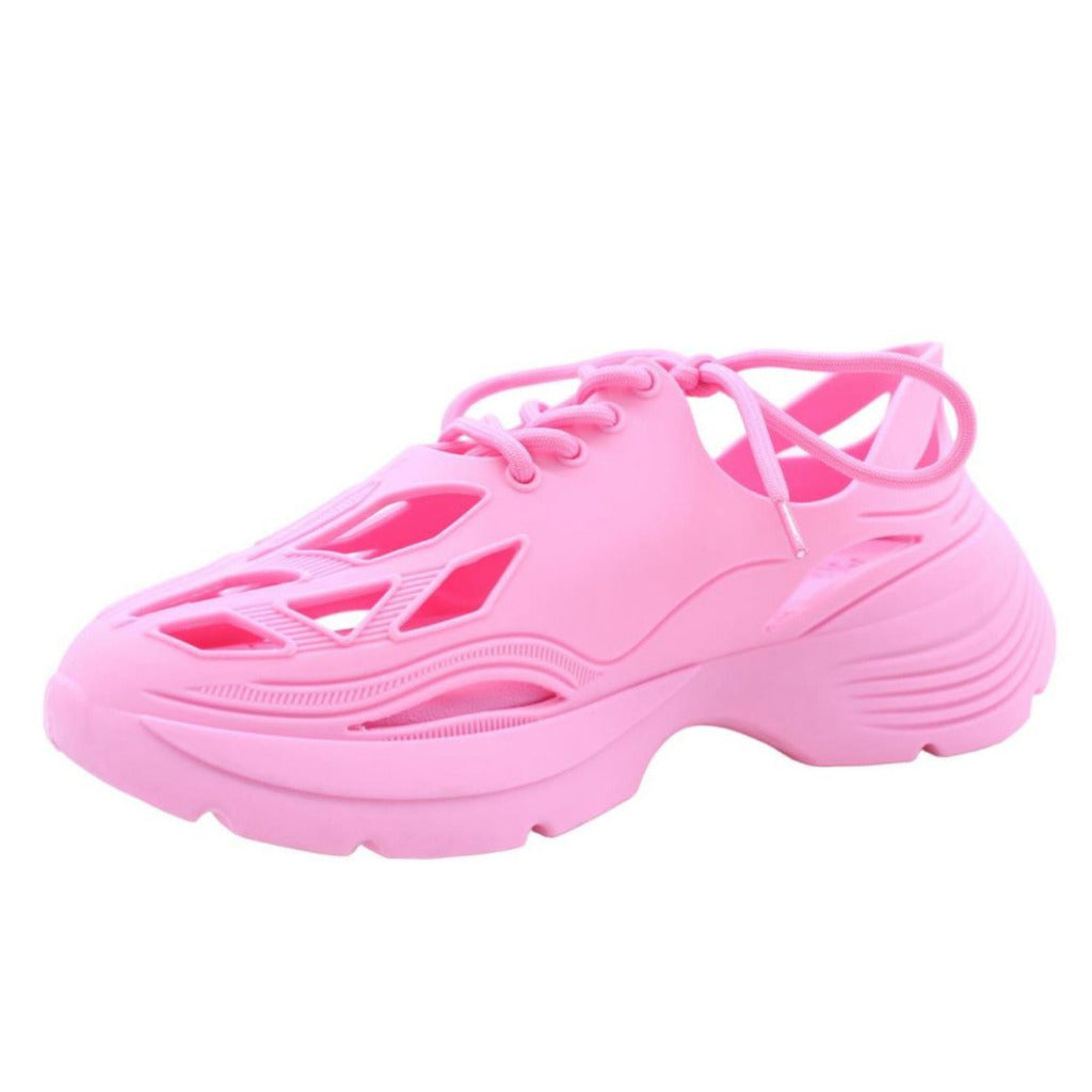 Patrizia Pepe Nylon Sandali Gomma Rosa — view 2