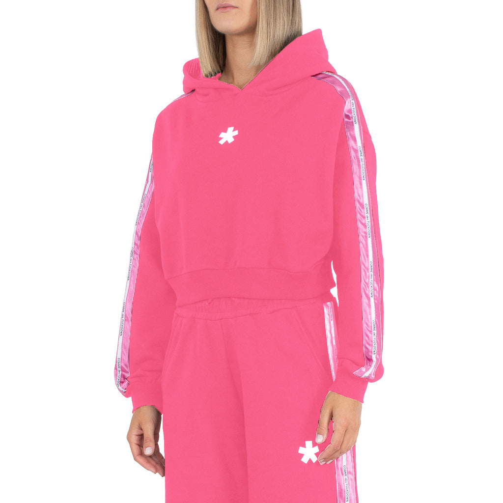 Comme Des Fuckdown Sweatshirt Short Hooded Fuchsia — view 3