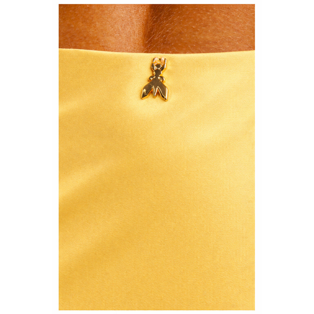 Patrizia Pepe Satin Skirt Yellow — view 4