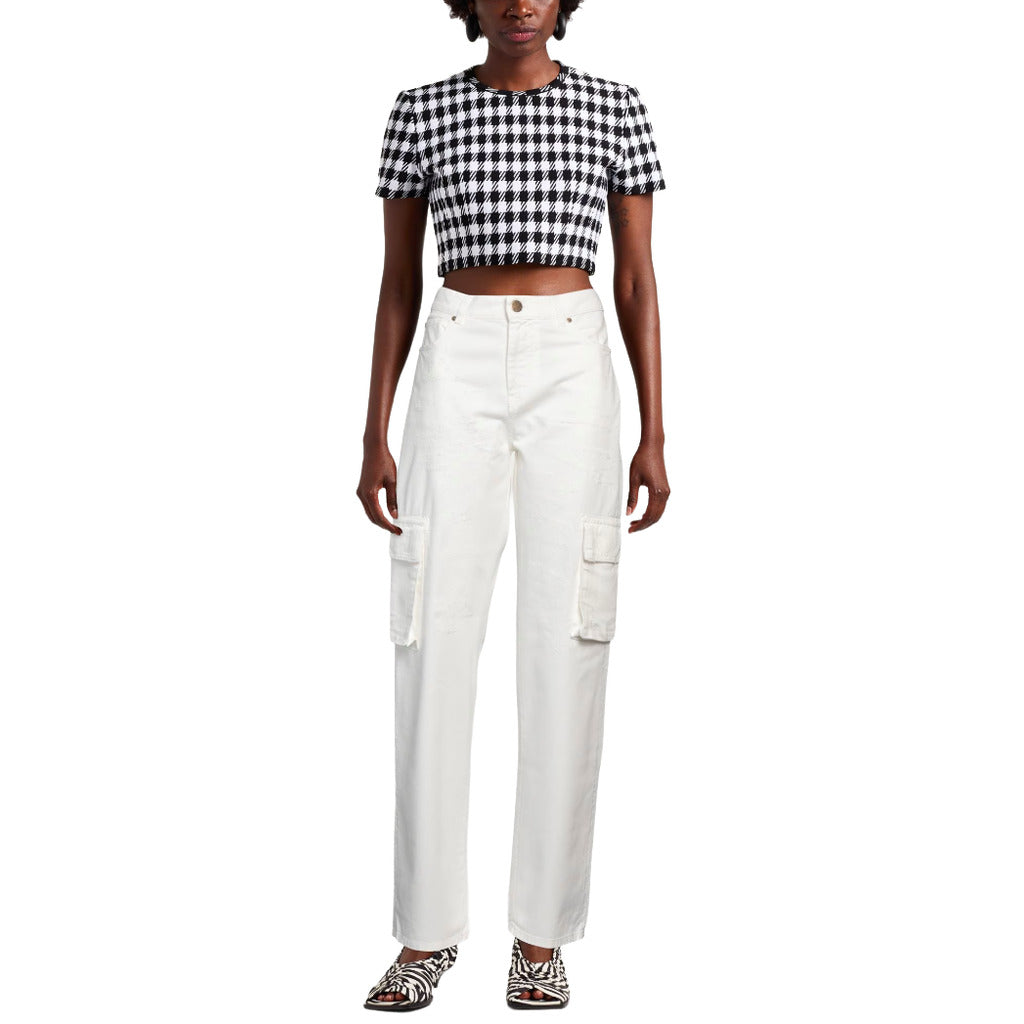 Pinko Denim Trousers Cargo Caty White — view 2