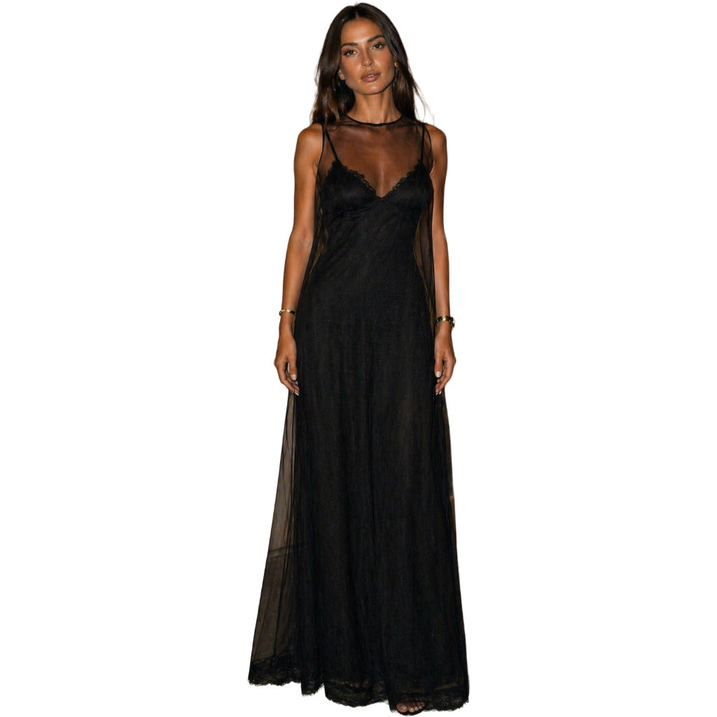 Dolce & Gabbana Lace Dress Doppiato Black