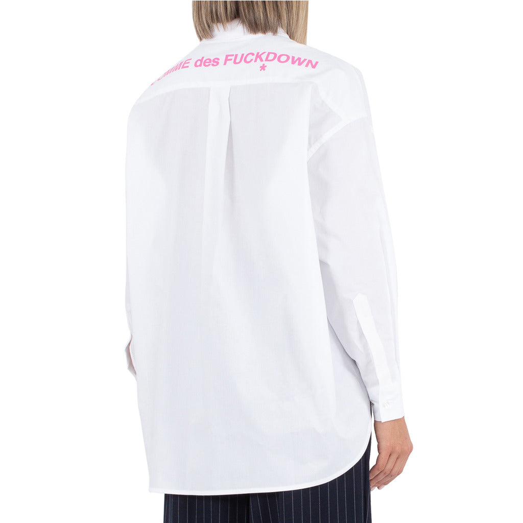 Comme Des Fuckdown Cotton Shirt White — view 2