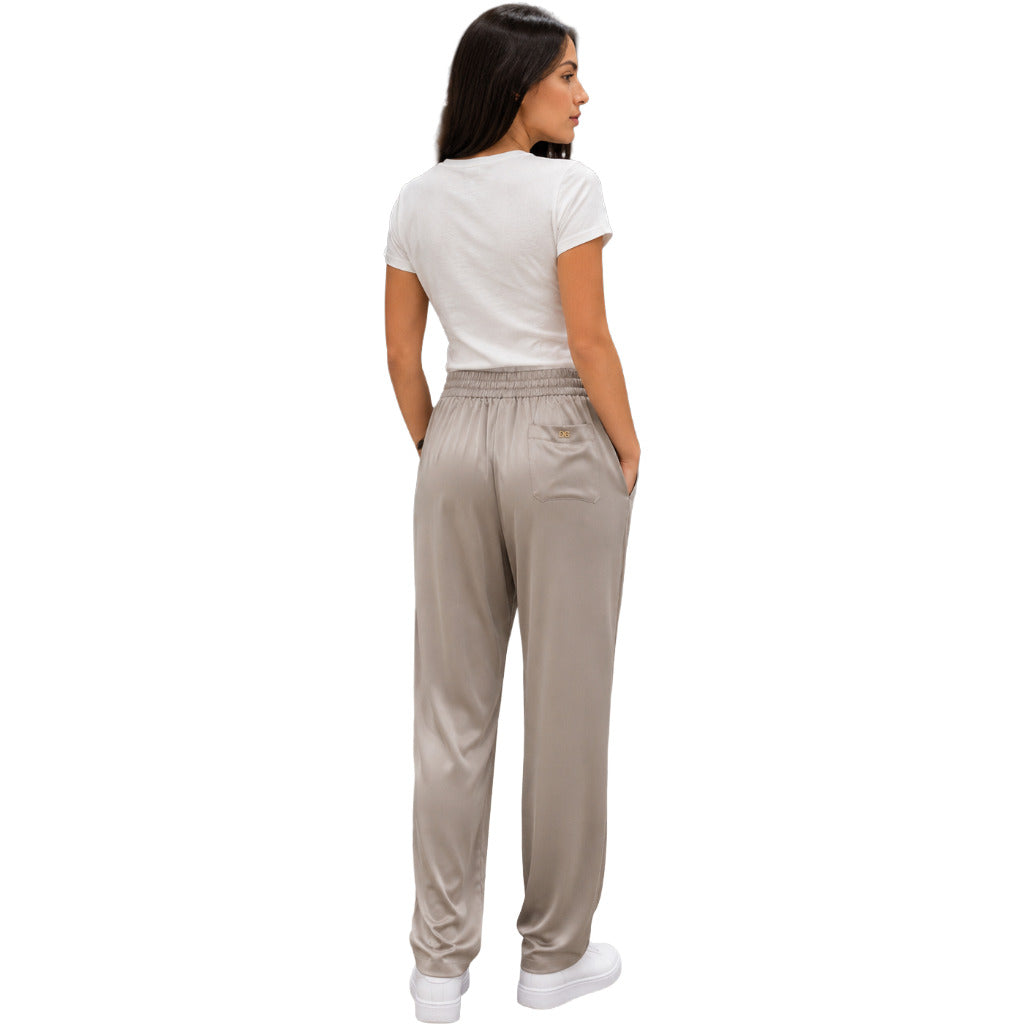 Dolce & Gabbana Trousers Silk Lucidi Gray — view 2