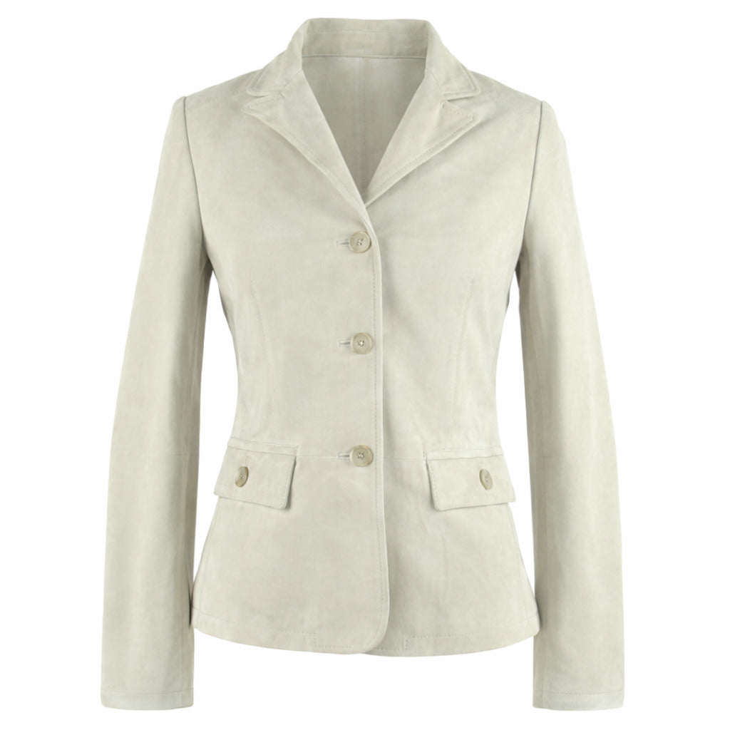 Emilio Romanelli Leather Jacket White