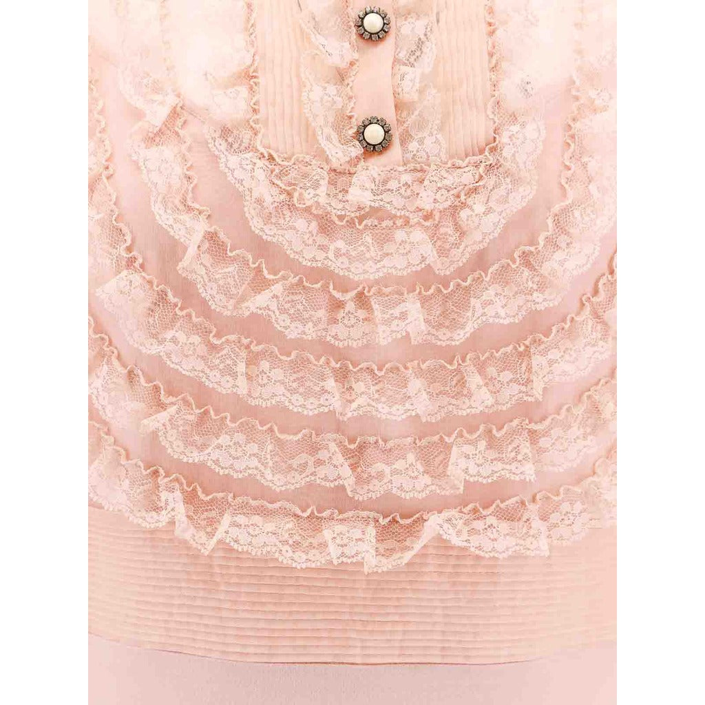 Valentino Garavani Lace Dress Pink — view 5