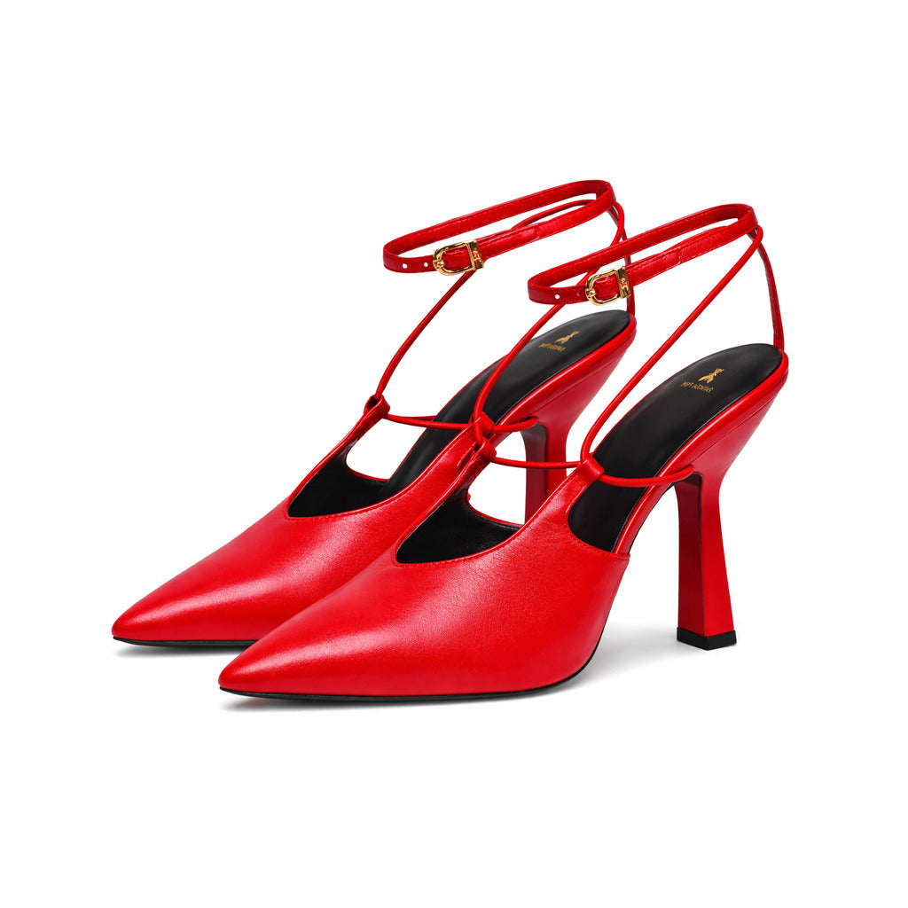Patrizia Pepe Leather Heels Red — view 2