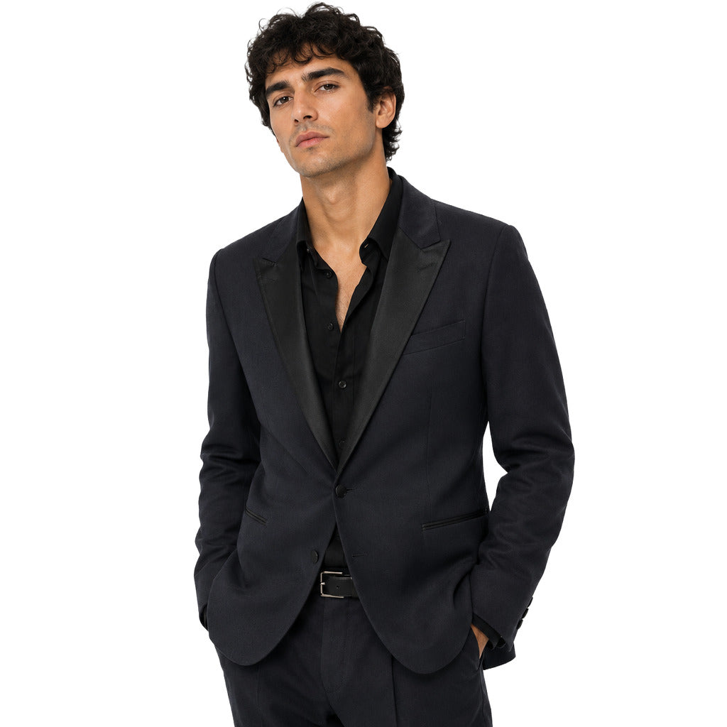 Dolce & Gabbana Wool Jacket Single-Breasted Blue Nera