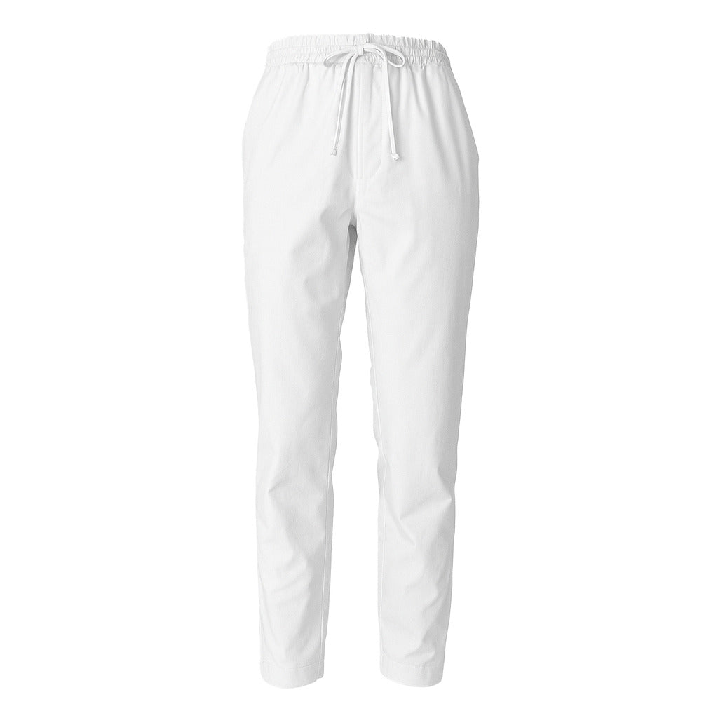 Alpha Studio , White Pants, Two-Pocket Front And Back
